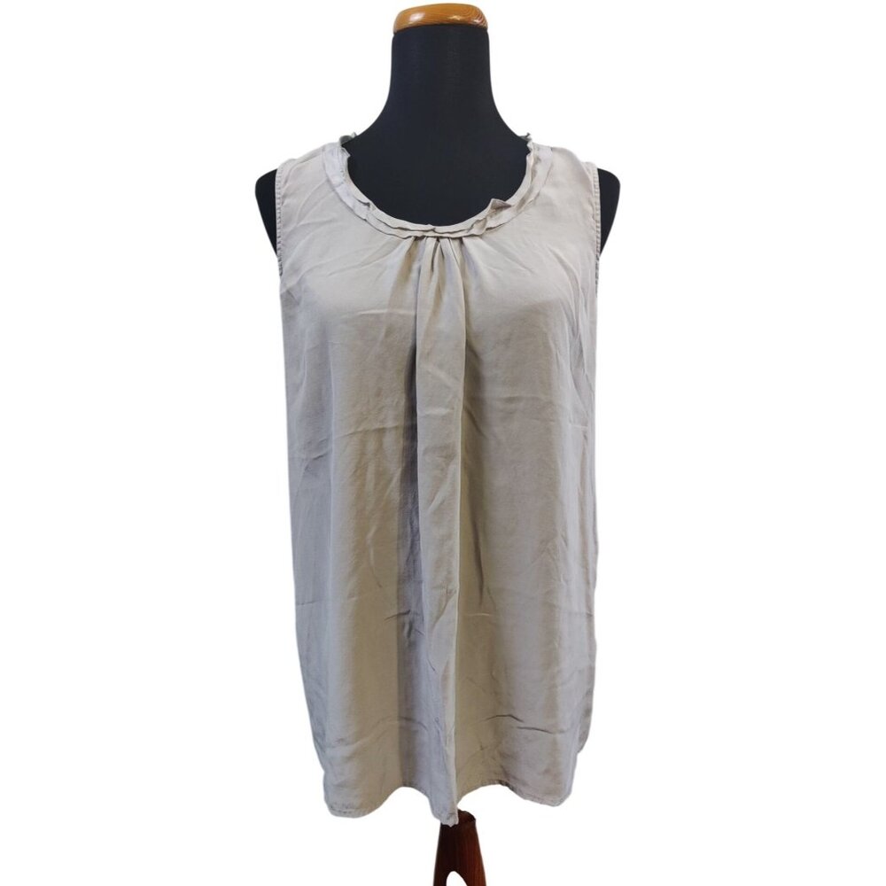 J.Jill Women's Light Gray 100% Silk Tank Top Size M